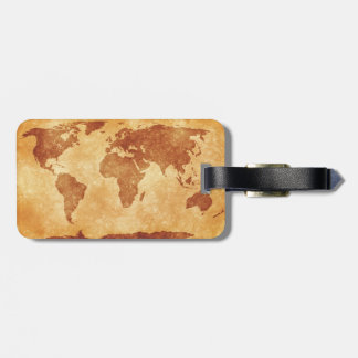 Very cool map of the world luggage tag