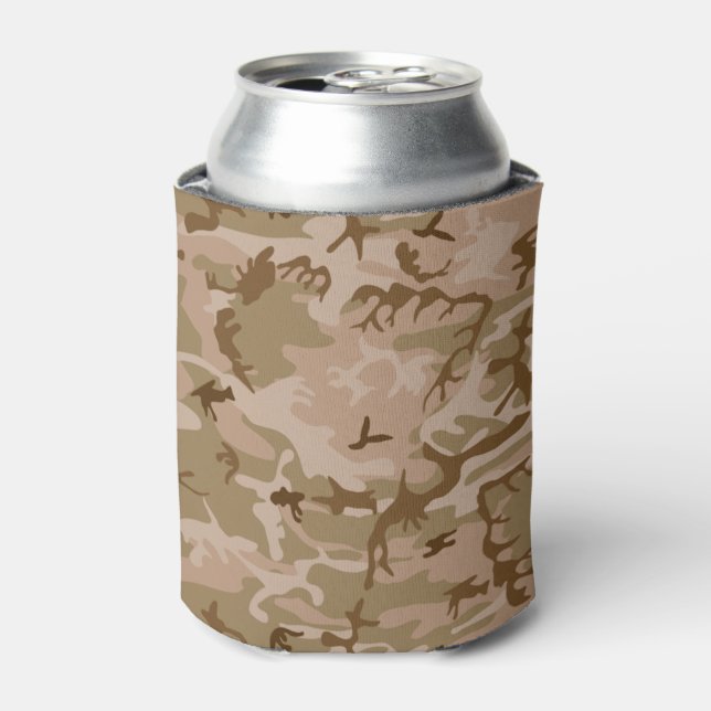 Very Cool Military Style Desert Brown Camo Can Cooler (Can Front)