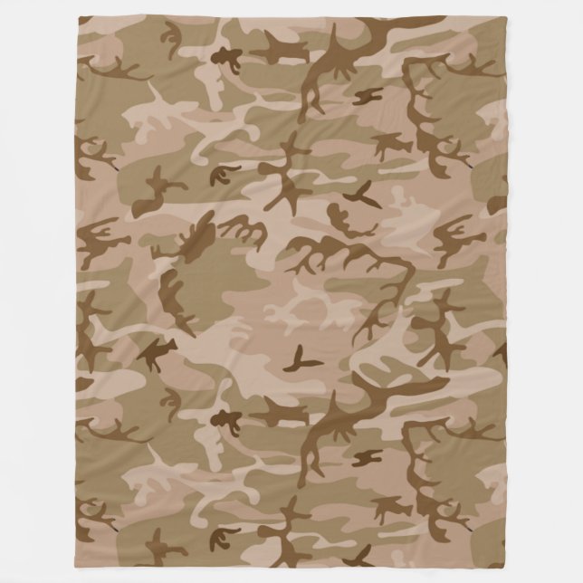Very Cool Military Style desert camo Pattern Fleece Blanket (Front)