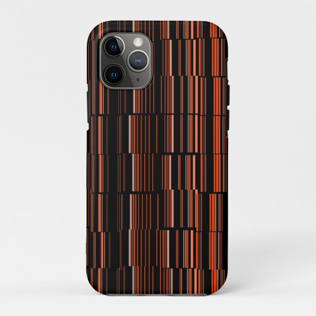 Very Cool Modern Orange Striped Case-Mate iPhone Case (Back)