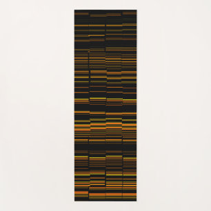 Very Cool Modern Orange Striped Yoga Mat