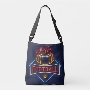 Very Cool Neon Football Player Crossbody Bag