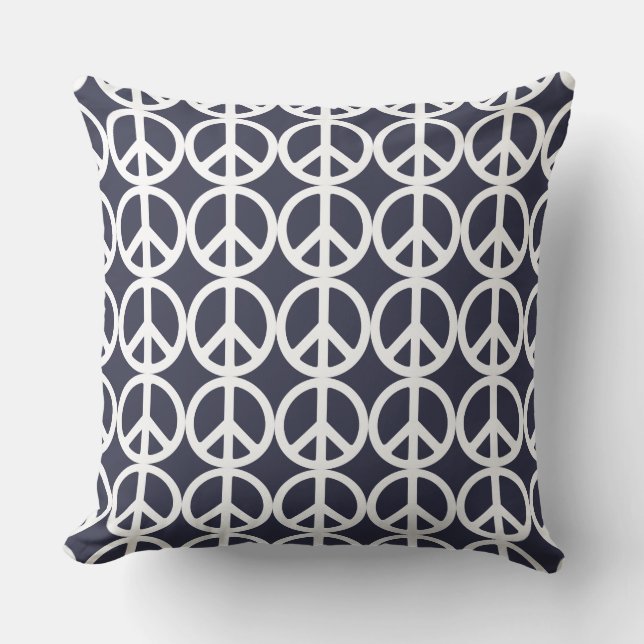 VERY COOL PEACE SIGN PRINT CUSHION (Front)