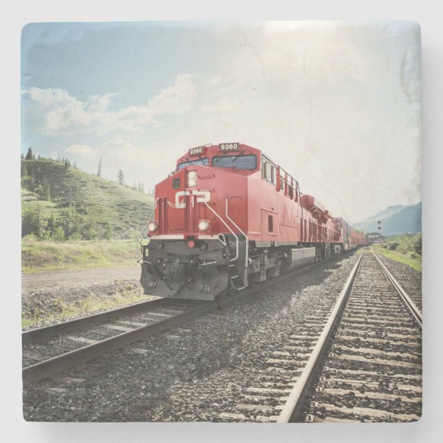 Very Cool Railroad Train Stone Coaster (Front)