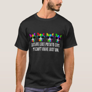 Very Cool Rainbow Cats with Sunglass Pattern  T-Shirt