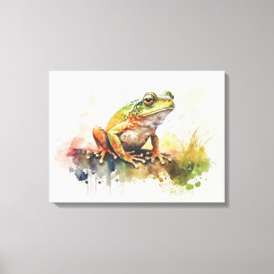 Very Cool Semi-Abstract Frog Painting Canvas Print