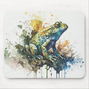 Very Cool Semi-Abstract Frog Painting Mouse Pad