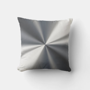 Very Cool Silver Coloured Perspective Throw Pillow