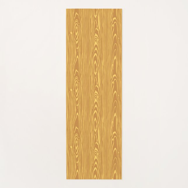 Very Cool Simulated Wood Panel Yoga Mat (Front)