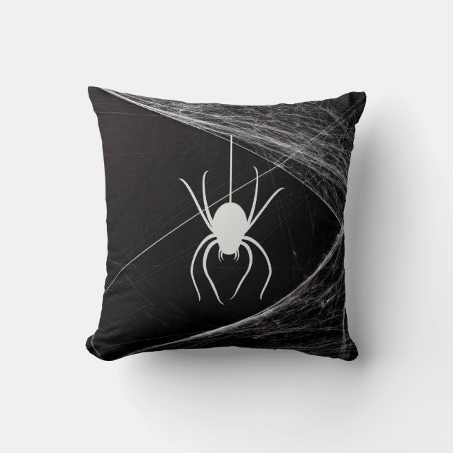 Very Cool Spider on Web Cushion (Front)