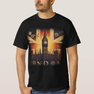 Very cool Union Jack Steampunk Futuristic London T-Shirt