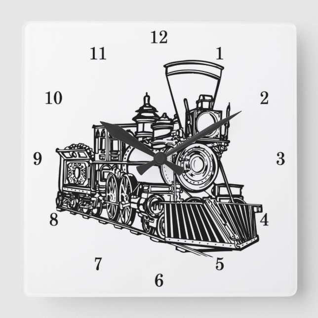 Very Cool Vintage Train Wall Clock (Front)