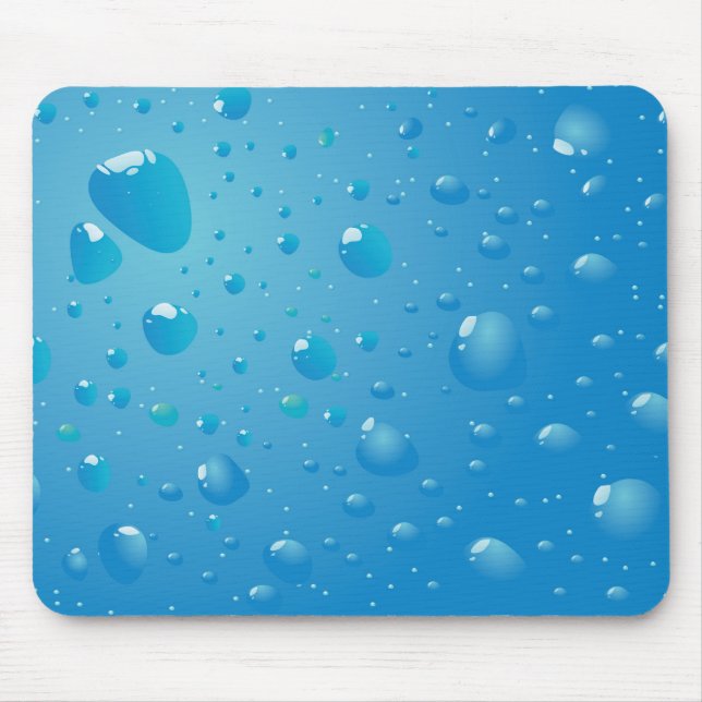 Very Cool Water Droplets Mouse Mat (Front)