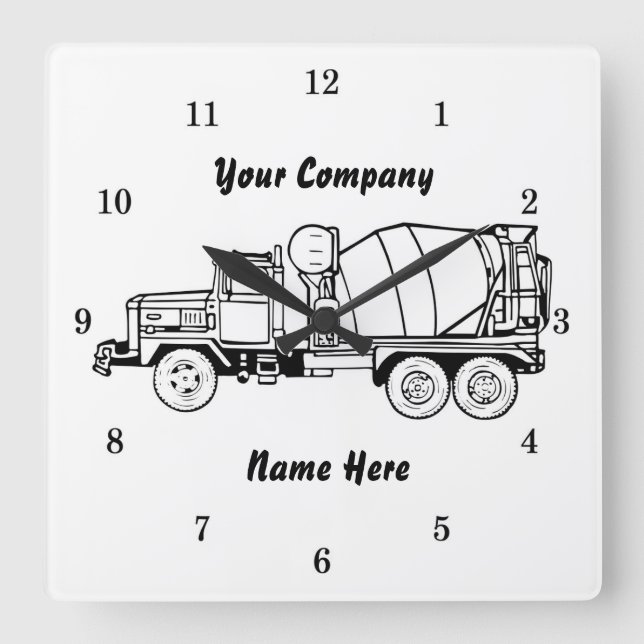 Very Cool YOU DESIGN Cement Company Wall Clock (Front)