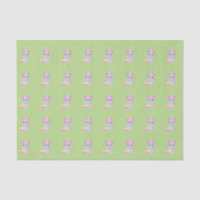 Very Cute Birthday Party Mouse Tissue Paper (Front)