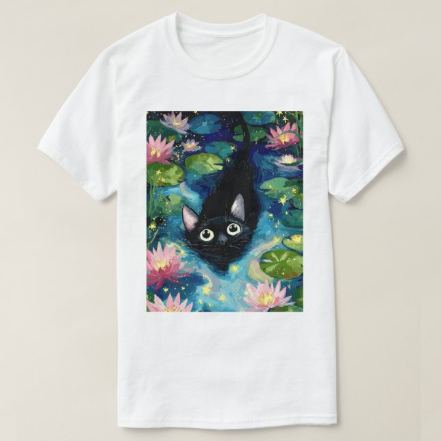 Very cute black cat  T-Shirt (Design Front)