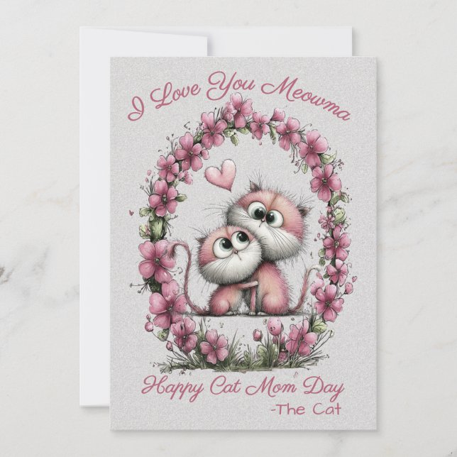 Very Cute Cats Cat Mum Greeting Card (Front)