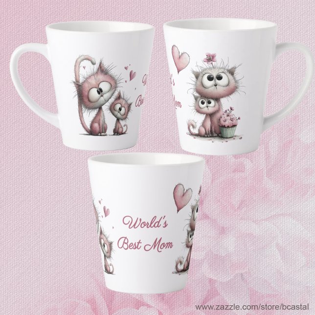 Very Cute Cats Illustrations Latte Mug (Creator Uploaded)