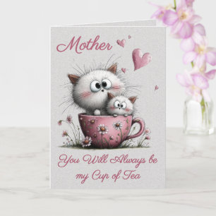 Very Cute Cats in a Teacup Greeting Card