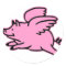 Very Cute Flying Pink Pig