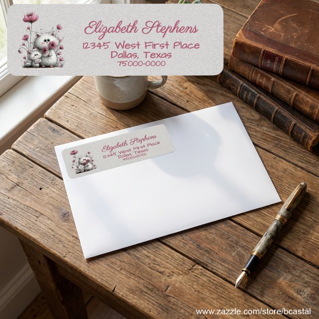 Very Cute Hello Cats Address Label (Creator Uploaded)