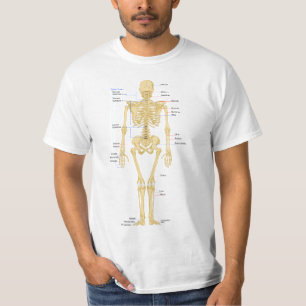 Very Cute Human Skeleton with Labels T-Shirt