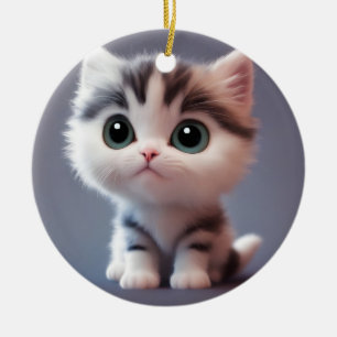 Very cute kitten ceramic tree decoration