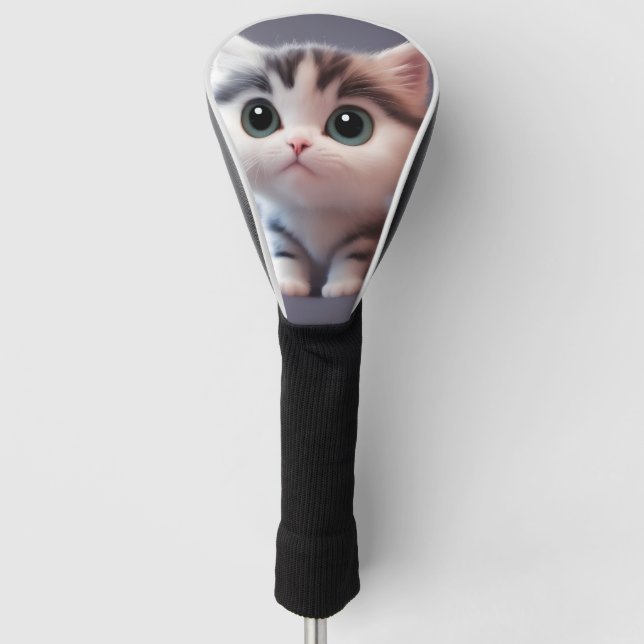 Very cute kitten golf head cover (Front)