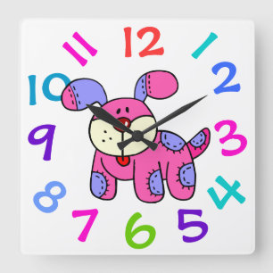 Very Cute Puppy Dog Children's Room Wall Clock