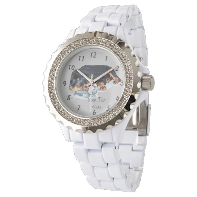 very cute rottweiler puppy dog  watch (Angled)