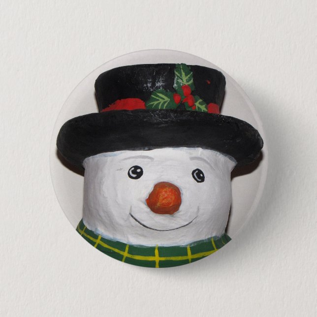 Very Cute Snowman Button (Front)
