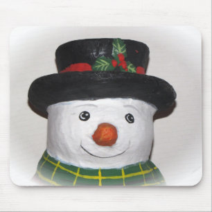 Very Cute Snowman Mouse Pad