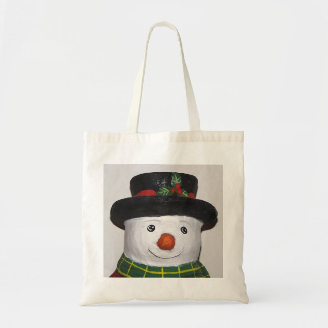 Very Cute Snowman Tote Bag (Front)
