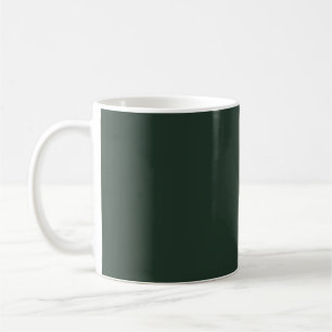 Very Dark Forest Green - Minimalist Coffee Mug