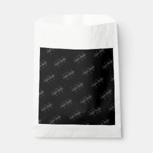 Very Dark Grey & Black Monogram Name Pattern Favour Bags