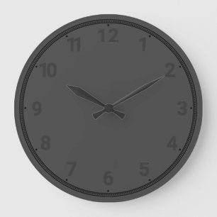 Very dark grey large clock