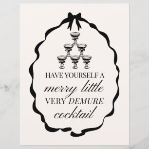 Very Demure Christmas Cocktail Bar Drink Sign