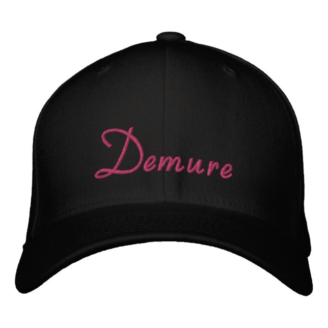 Very Demure Customisable Embroidered Baseball Cap (Front)