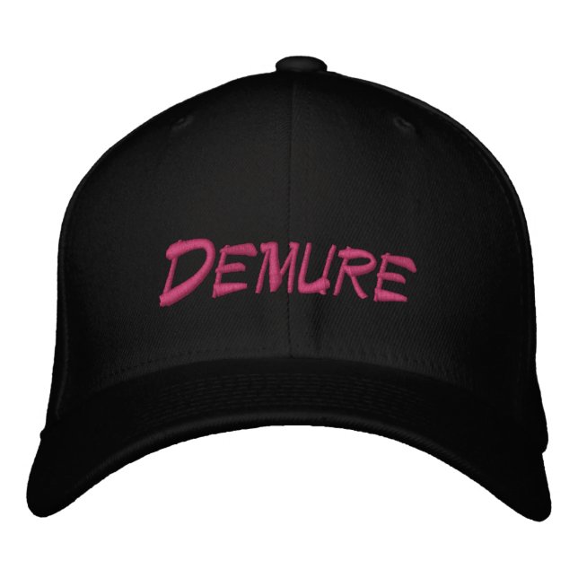 Very Demure Customisable Embroidered Baseball Cap (Front)