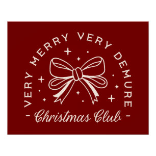 Very demure merry Christmas girls club Poster
