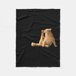 Very Demure Mindful Cly Meme Funny Cat Fleece Blanket