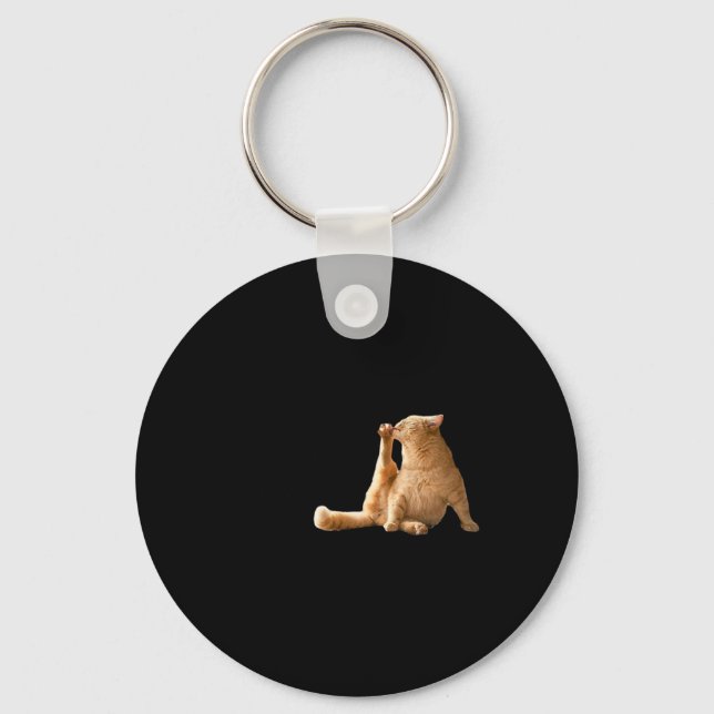 Very Demure Mindful Cly Meme Funny Cat  Key Ring (Front)