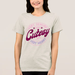 Very Demure Very Cutesy Christmas Tri-Blend Shirt