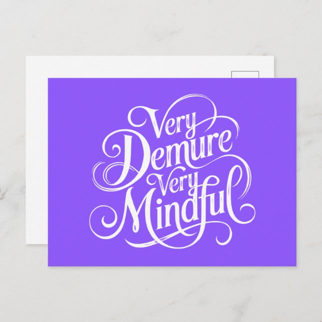 Very Demure Very Mindful  Postcard (Front/Back)