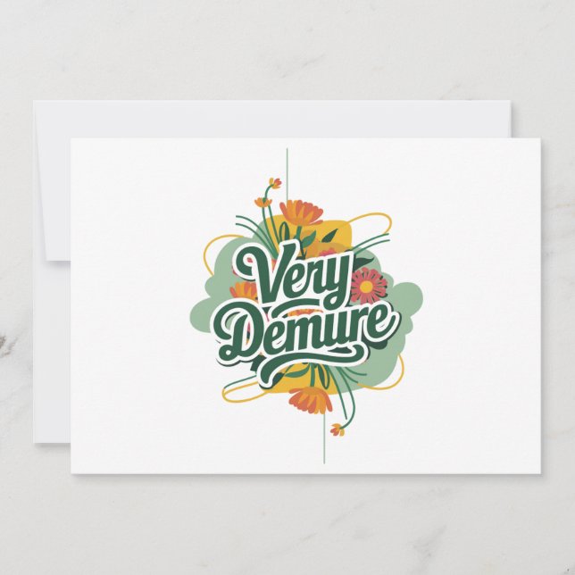 Very Demure Very Mindful Trend Demure & Mindful  Invitation (Front)