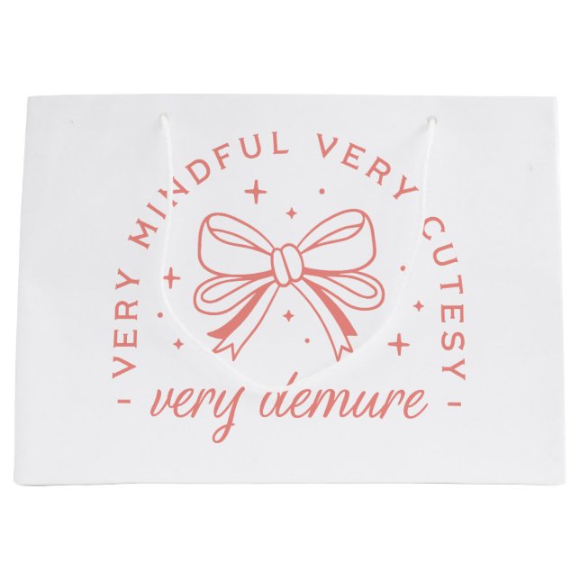 Very demure very mindful very cutesy large gift bag (Front)