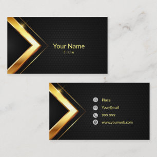 Very elegant black and gold business card