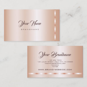Very Elegant Rose Gold Effect Professional Trendy Business Card