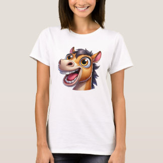 Very Excited Little Horse Laughing T-Shirt