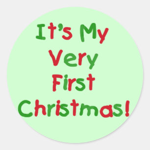 Very First Christmas Tshirts and Gifts Classic Round Sticker